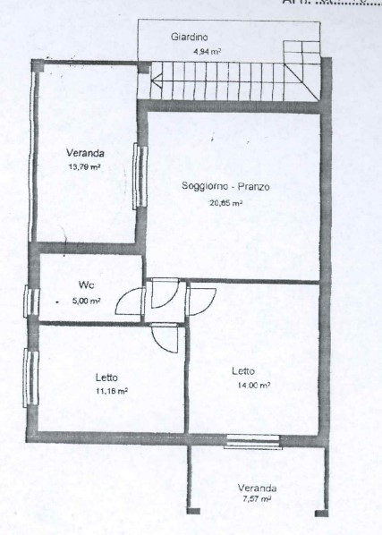 12172 Appartamento arredato al primo piano
